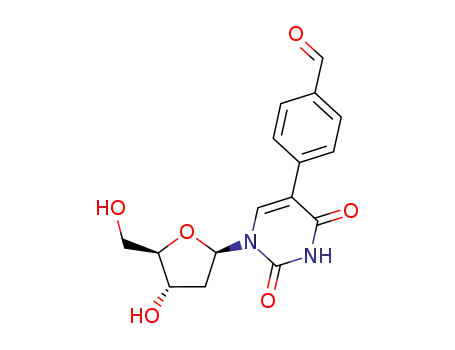 Uridine, 2'-deoxy-5-(4-formylphenyl)-