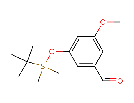 Molecular Structure of 441351-34-4 (Benzaldehyde, 3-[[(1,1-dimethylethyl)dimethylsilyl]oxy]-5-methoxy-)