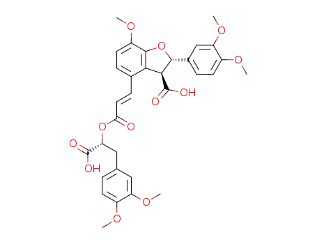 (2S,3S)-4-((E)-3-((R)-1-carboxy-2-(3,4-dimethoxyphenyl)ethoxy)-3-oxoprop-1-en-1-yl)-2-(3,4-dimethoxyphenyl)-7-methoxy-2,3-dihydrobenzofuran-3-carboxylic acid