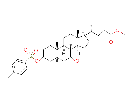 Molecular Structure of 28192-93-0 (methyl 3α-p-toluenesulfonyl-7α-hydroxy-5β-cholest-24-carboxylate)