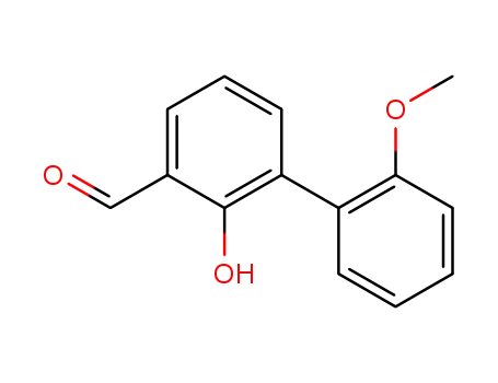 Molecular Structure of 132939-08-3 (2-Hydroxy-2'-methoxy-<1,1'-biphenyl>-3-carboxaldehyde)