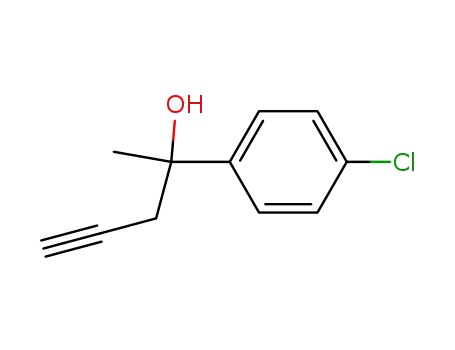 Molecular Structure of 84670-93-9 (Benzenemethanol, 4-chloro-a-methyl-a-2-propynyl-)