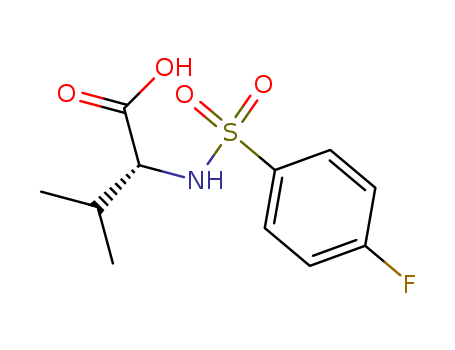 Molecular Structure of 190275-60-6 (D-Valine, N-[(4-fluorophenyl)sulfonyl]-)