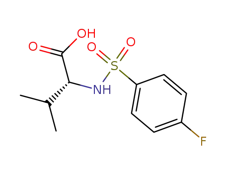 Molecular Structure of 190275-60-6 (D-Valine, N-[(4-fluorophenyl)sulfonyl]-)