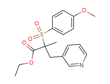 3-Pyridinepropanoic acid, a-[(4-methoxyphenyl)sulfonyl]-a-methyl-,
ethyl ester