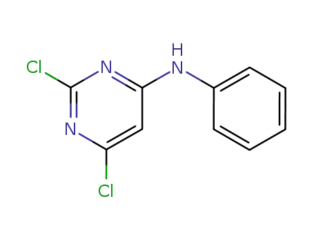 Molecular Structure of 28230-47-9 ((2,6-Dichloro-pyrimidin-4-yl)-phenyl-amine)