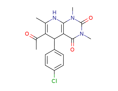 Pyrido[2,3-d]pyrimidine-2,4(1H,3H)-dione,6-acetyl-5-(4-chlorophenyl)-5,8-dihydro-1,3,7-trimethyl-