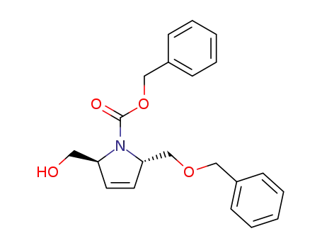 1H-Pyrrole-1-carboxylic acid,
2,5-dihydro-2-(hydroxymethyl)-5-[(phenylmethoxy)methyl]-, phenylmethyl
ester, (2S,5S)-