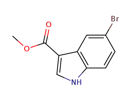 Molecular Structure of 773873-77-1 (5-BROMO-1H-INDOLE-3-CARBOXYLIC ACID METHYL ESTER)