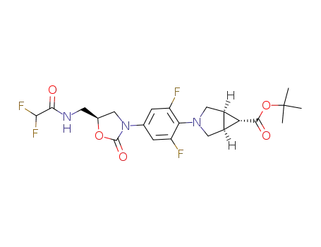 (S)-(1α,5α,6α)-3-(4-{5-[(2,2,-difluoroacetylamino)methyl]-2-oxooxazolidin-3-yl}-2,6-difluorophenyl)-3-azabicyclo[3.1.0]hexane-6-carboxylic acid tert-butyl ester