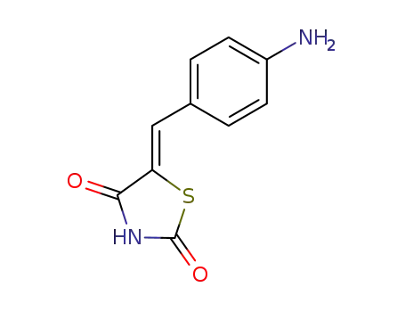 Molecular Structure of 103754-57-0 (2,4-Thiazolidinedione, 5-[(4-aminophenyl)methylene]-)
