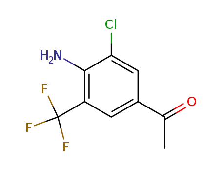 Molecular Structure of 97760-76-4 (4'-Amino-3'-chloro-5'-(trifluoromethyl)acetophenon)
