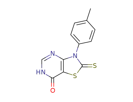 Thiazolo[4,5-d]pyrimidin-7(4H)-one,
2,3-dihydro-3-(4-methylphenyl)-2-thioxo-
