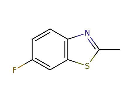 Molecular Structure of 399-73-5 (Benzothiazole, 6-fluoro-2-methyl- (7CI,8CI,9CI))