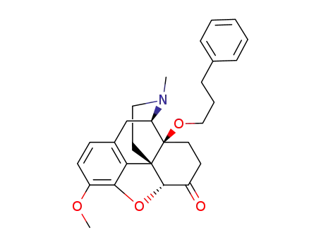 Molecular Structure of 528854-53-7 (4,5α-epoxy-3-methoxy-17-methyl-14β-(3-phenylpropyloxy)morphinan-6-one)