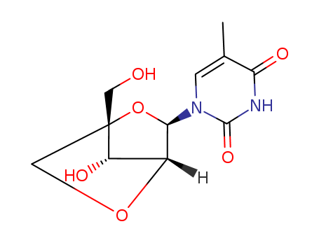 2,4(1H,3H)-Pyrimidinedione,1-[2,5-anhydro-4-C-(hydroxymethyl)-a-L-lyxofuranosyl]-5-methyl-
