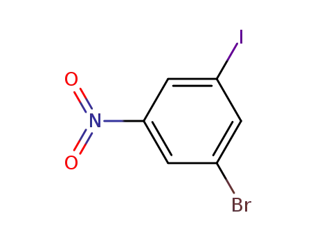 Molecular Structure of 861601-15-2 (1-bromo-3-iodo-5-nitrobenzene)