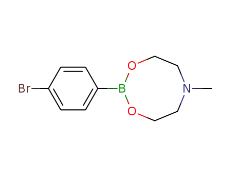 Molecular Structure of 115247-41-1 (4H-1,3,6,2-Dioxazaborocine, 2-(4-bromophenyl)tetrahydro-6-methyl-)