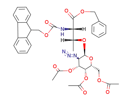 N-(9H-fluorene-9-yl)-methoxycarbonyl-O-(3,4,6-tri-O-acetyl-2-azido-2-deoxy-α-D-galactopyranosyl)-L-threonine benzyl ester