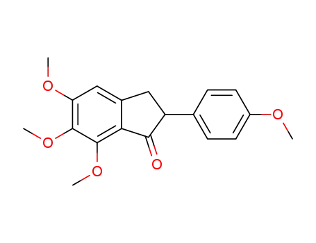 Molecular Structure of 141172-45-4 (1H-Inden-1-one, 2,3-dihydro-5,6,7-trimethoxy-2-(4-methoxyphenyl)-)