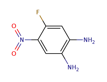 Molecular Structure of 113269-06-0 (4-FLUORO-5-NITROBENZENE-1,2-DIAMINE)