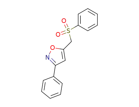 Molecular Structure of 106808-15-5 (3-PHENYL-5-[(PHENYLSULFONYL)METHYL]ISOXAZOLE)