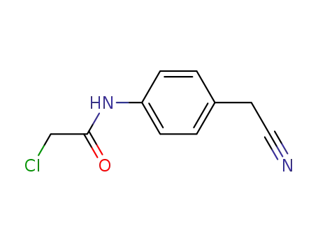 Molecular Structure of 90772-87-5 (2-CHLORO-N-[4-(CYANOMETHYL)PHENYL]ACETAMIDE)