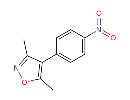 Molecular Structure of 2155-98-8 (Isoxazole, 3,5-dimethyl-4-(4-nitrophenyl)-)