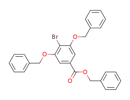 Molecular Structure of 158585-09-2 (benzyl 4-bromo-3,5-bis(benzyloxy)benzoate)