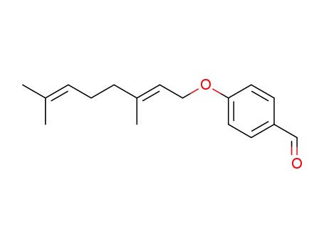Molecular Structure of 62299-38-1 (Benzaldehyde, 4-[(3,7-dimethyl-2,6-octadienyl)oxy]-, (E)-)