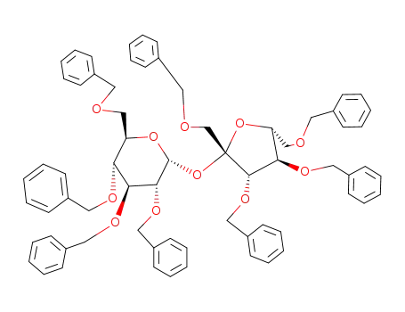 Molecular Structure of 18685-22-8 (1,3,4,6-tetra-O-benzyl-β-D-fructofuranosyl 2,3,4,6-tetra-O-benzyl-α-D-glucopyranoside)