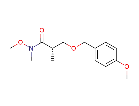 Molecular Structure of 185203-71-8 (Propanamide, N-methoxy-3-[(4-methoxyphenyl)methoxy]-N,2-dimethyl-,
(2S)-)