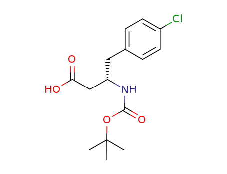 Molecular Structure of 270596-42-4 (BOC-(S)-3-AMINO-4-(4-CHLORO-PHENYL)-BUTYRIC ACID)
