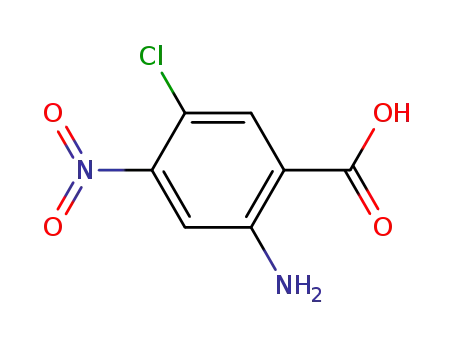 Molecular Structure of 34649-02-0 (2-Amino-5-chloro-4-nitrobenzoic acid)