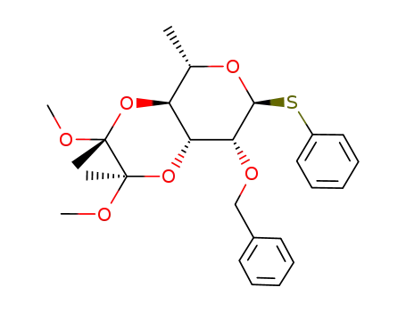 phenyl 2-O-benzyl-3,4-O-(2,3-dimethoxybutane-2,3-diyl)-1-thio-α-L-rhamnopyranoside