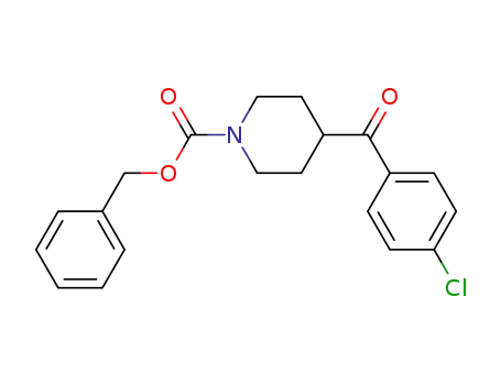 Molecular Structure of 885595-17-5 (1-Piperidinecarboxylic acid, 4-(4-chlorobenzoyl)-, phenylmethyl ester)