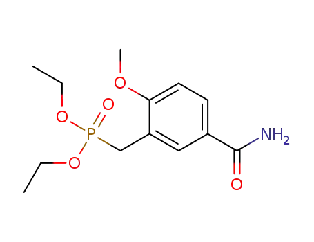 Molecular Structure of 858124-31-9 (3-(diethoxyphosphorylmethyl)-4-methoxybenzamide)