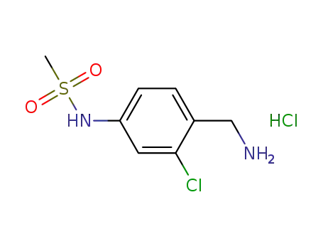 N-[4-(aminomethyl)-3-chlorophenyl]methanesulfonamide hydrochloride