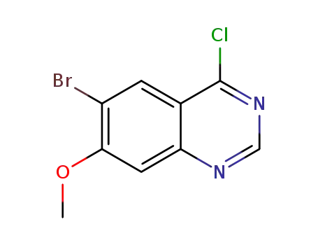 Molecular Structure of 1256955-27-7 (6-bromo-4-chloro-7-methoxyquinazoline)