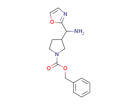 Molecular Structure of 852655-84-6 (3-(amino-oxazol-2-yl-methyl)-pyrrolidine-1-carboxylic acid benzyl ester)