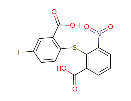 2-(2-carboxy-4-fluorophenylthio)-3-nitrobenzoic acid