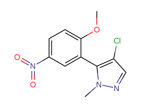 1H-Pyrazole, 4-chloro-5-(2-methoxy-5-nitrophenyl)-1-methyl-
