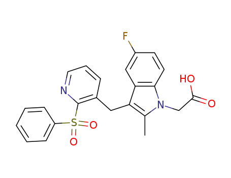 (3-{[2-(benzenesulfonyl)pyridin-3-yl]methyl}-5-fluoro-2-methylindol-1-yl)acetic acid