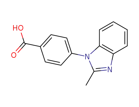 Molecular Structure of 1021144-32-0 (4-(2-methyl-1H-benzo[d]imidazol-1-yl)benzoic acid)