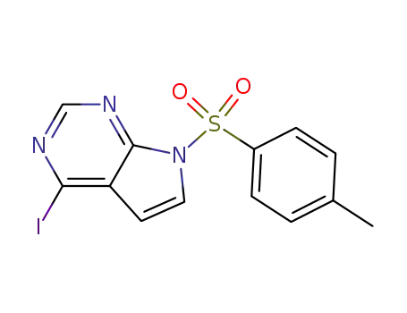 Molecular Structure of 906092-45-3 (4-IODO-7-[(4-METHYLPHENYL)SULFONYL]-7H-PYRROLO[2,3-D]PYRIMIDINE)