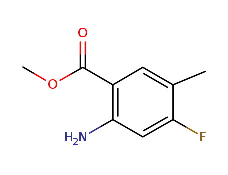 Molecular Structure of 1037206-86-2 (Methyl 2-aMino-4-fluoro-5-Methylbenzoate)
