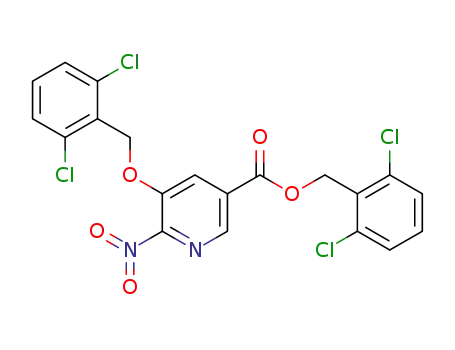 3-Pyridinecarboxylic acid, 5-[(2,6-dichlorophenyl)methoxy]-6-nitro-,
(2,6-dichlorophenyl)methyl ester