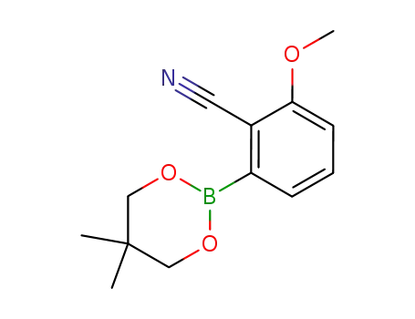 Molecular Structure of 883899-02-3 (2-CYANO-3-METHOXYPHENYLBORONIC ACID NEOPENTYL GLYCOL ESTER)