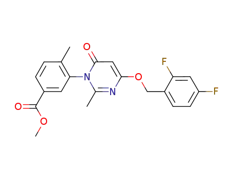 Benzoic acid,
3-[4-[(2,4-difluorophenyl)methoxy]-2-methyl-6-oxo-1(6H)-pyrimidinyl]-4-
methyl-, methyl ester
