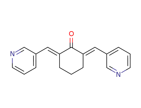 Molecular Structure of 817162-74-6 (Cyclohexanone, 2,6-bis(3-pyridinylmethylene)-, (2E,6E)-)